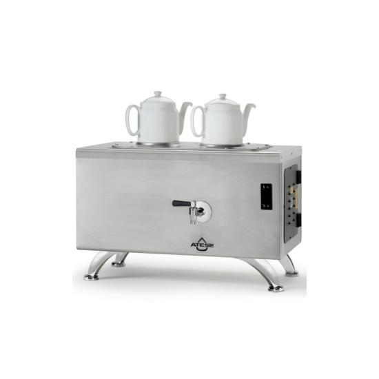 Ateşe Efes Dijital Elektrikli 2 Demlikli Çay Makinesi (INOX EDE2) (INOX EDE2)