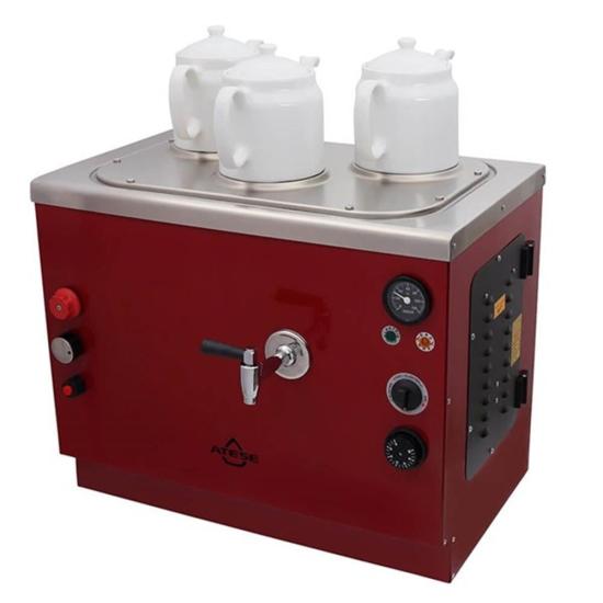 Ateşe Sumela Analog Gaz+Elektrikli 3 Demlikli Çay Makinesi (STATIC SAGE3) (STATIC SAGE3)