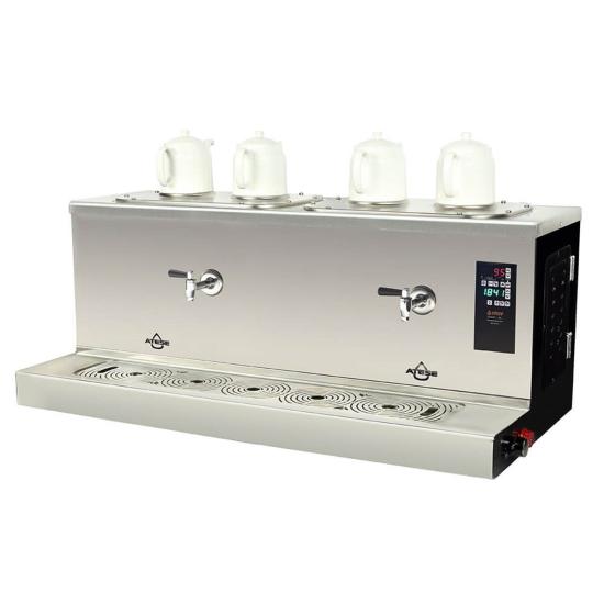 Ateşe Cappadocia Smart Plus Gaz+Elektrikli 4 Demlikli Çay Makinesi (INOX CSPGE4) (INOX CSPGE4)