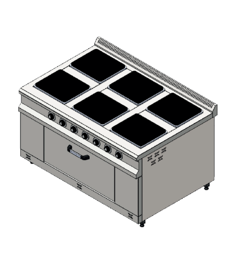 CSA 6 lı Elektrikli Kuzine 120x70x85 cm KRCS.FOE.1270 (KRCS.FOE.1270)