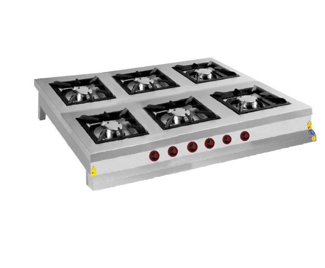 CSA 6 Lı Set Üstü Ocak Gazlı ve Lpg Li Ce Belgeli 150x100x25 cm KRCS.SOG.1510.CE (KRCS.SOG.1510.CE)