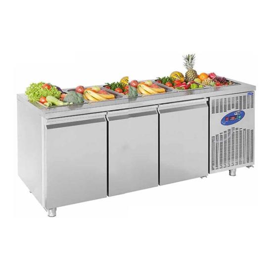 CSA 3 Kapılı Havuzlu Saladbar 5 Küvetli 188x70x85 Cm CS.TEZ.3.700.SHS (CS.TEZ.3.700.SHS)