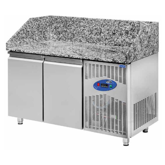CSA 2 Kapılı Pizza Hazırlık Dolabı Granit Tablalı 150x80x108 Cm CS.PİK.150 (CS.PİK.150)