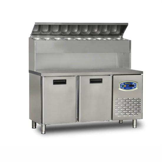 Dampak 2 Kapılı Pizza Hazırlık Buzdolabı, Yüksek Model 150x70x133 22TBF2S-PY70 (22TBF2S-PY70)