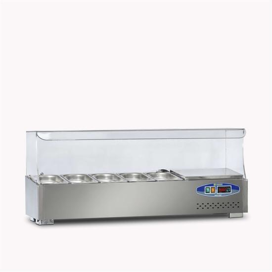 Dampak Soğutmalı Set Üstü Saladbar 5 Küvetli 120x35x40 cm 22SBS05-12 (22SBS05-12)