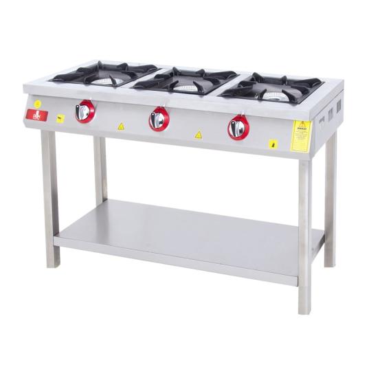 DRN 3 Lü Taban Raflı Ocak Gazlı ve Lpg Li 120x49x85 Cm DRNLOA-3 (DRNLOA-3)