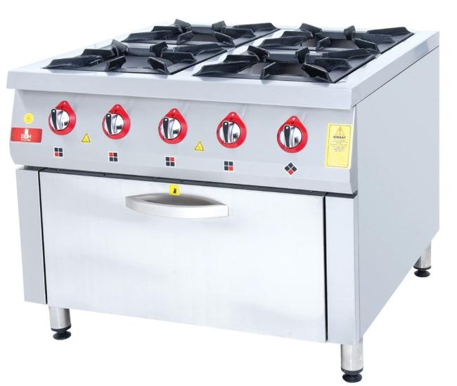 DRN 4 Lü Kuzine 4 Ocak 1 Fırın Gazlı ve Lpg Li 100x104x85 Cm DRNKU-1010 (DRNKU-1010)