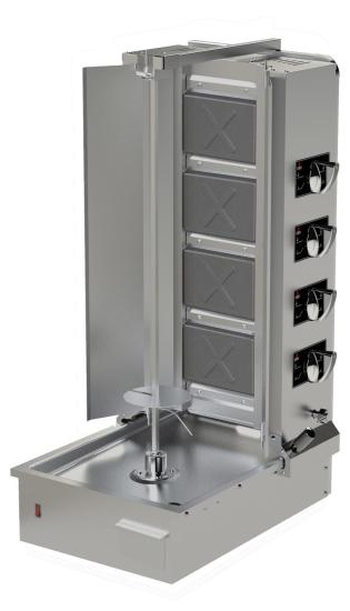 DRN 4 Radyanlı Alttan Motorlu Döner Ocağı Gazlı ve Lpg Li DRNDAG-4 (DRNDAG-4)