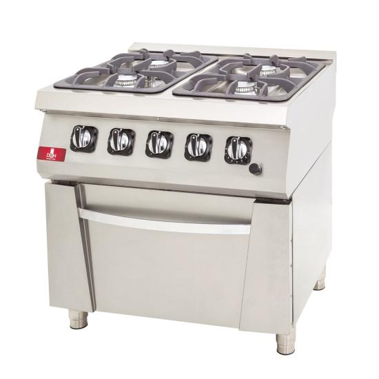 DRN 4 Lü Gazlı Kuzine 4 Ocak 1 Fırın Gazlı ve Lpg Li 80x73x85 Cm DRNGK-8070 (DRNGK-8070)