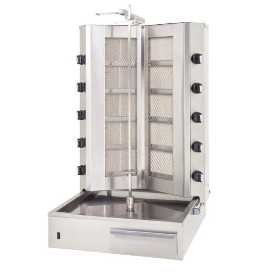 DRN Alttan Motorlu Döner Ocağı 12 Radyanlı V Tip Gazlı ve Lpg Li 70x80x120 Cm DRNDVAG-12 (DRNDVAG-12)