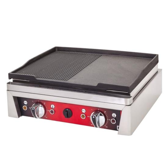 DRN Elektrikli Döküm Izgara Yarı Oluklu 50 cm Plus 50x50x20 cm DRNPDIZE-50 (DRNPDIZE-50)