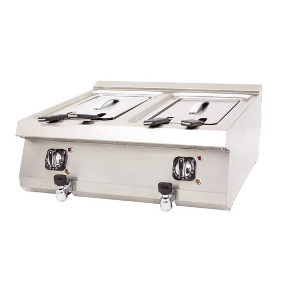 DRN 9+9 Litre Fritöz Elektrikli Set Üstü 80x73x30 cm DRNEF-8070 (DRNEF-8070)