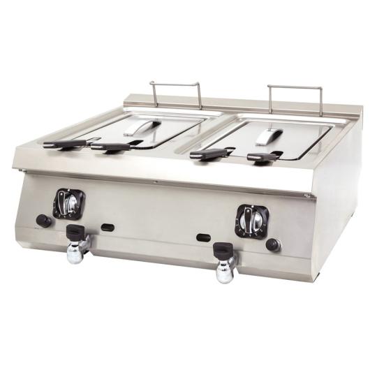 DRN Gazlı Fritöz 10+10 Litre Set Üstü 70x63x30 cm DRNGF-7060 (DRNGF-7060)