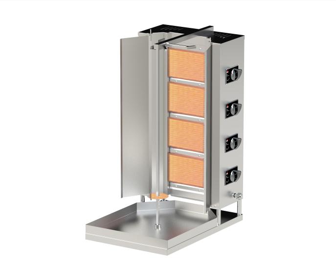 DRN Sabit Gazlı Döner Ocağı 4 Radyanlı Gazlı ve Lpg Li 55x70x100 Cm DRNDSG-4 (DRNDSG-4)
