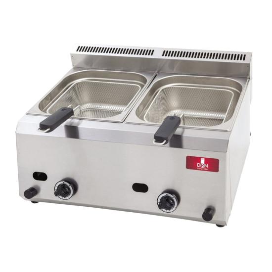 DRN Gazlı 8+8 Litre Fritöz Ekonomik 66x54x37 cm DRNFRTG-88 (DRNFRTG-88)
