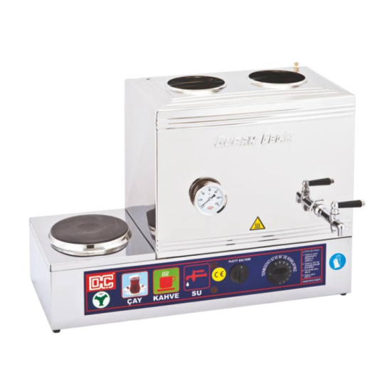 Duran Çelik Çay Kazanı 2 Demlikli 25 Litre Elektrikli Pleytli DÇ015 (DÇ015)
