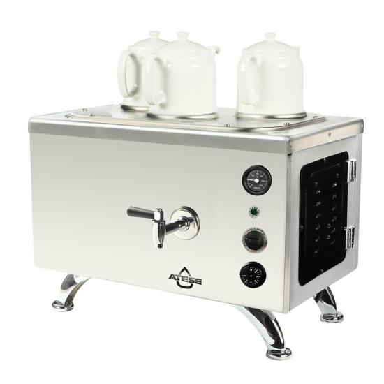 Ateşe Efes Analog Elektrikli 3 Demlikli Çay Makinesi (INOX EAE3) (INOX EAE3)