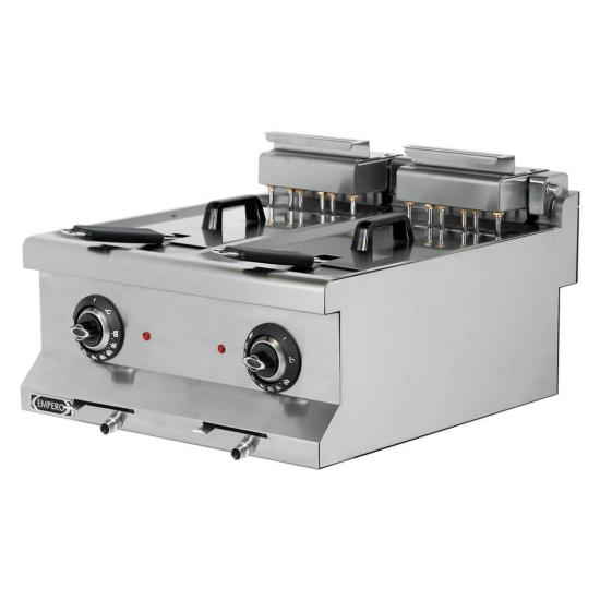 Empero Elektrikli Fritöz 10+10 Litre Tahliyeli 60x63x28 EMP.6FE020 (EMP.6FE020)