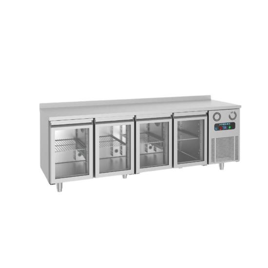 Frenox Camlı Dört Kapılı Tezgah Tip Buzdolabı 233x60x85 cm 430 Kalite BSN4-G EF-R290 (BSN4-G EF-R290)
