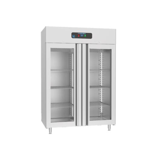 Frenox Camlı İki Kapılı Dik Tip Buzdolabı Snack Seri 140x70x205 cm 304 Kalite VN12-G-R290 (VN12-G-R290)