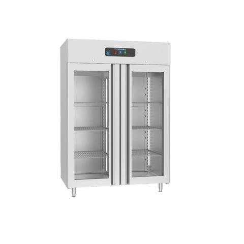 Frenox Camlı İki Kapılı Dik Tip Derin Dondurucu Snack Seri 140x70x205 cm 304 Kalite VL12-G-R290 (VL12-G-R290 )
