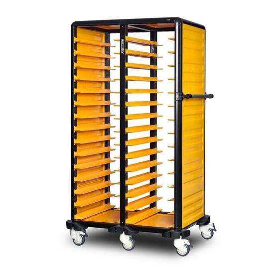 Gastrolley İkili Self Servis Taşıma Arabası 29+29 Raflı İki Yanı Kapalı 104x71x174 G.SS.150.D. (G.SS.150.D.2)