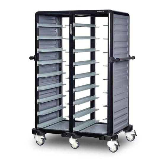 Gastrolley İkili Termo Tepsi Taşıma Arabası 9+9 Raflı İki Yanı Kapalı + Arka Kapalı+ Kapılı 101x75x149 G.TT.18.D.4 (G.TT.18.D.4)