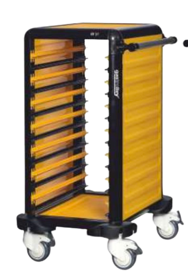 Gastrolley Küvet Taşıma Arabası 14 Raflı İki Yanı Kapalı 53x71x99 G.GN.75.S.2 (G.GN.75.S.2)