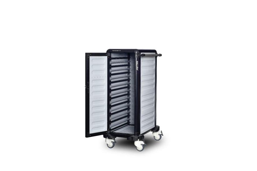 Gastrolley Termo Tepsi Taşıma Arabası 9 Raflı İki Yanı Kapalı+ Arka Kapalı+Kapılı 57x75x149 G.TT.09.S.4 (G.TT.09.S.4)