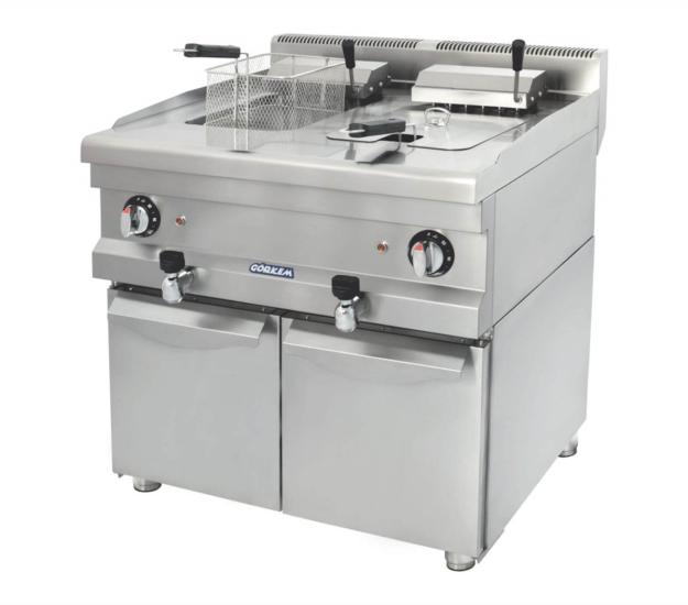 Görkem Elektrikli Fritöz 9+9 Litre Alt Dolaplı 60x61x85 Cm 603 (603)