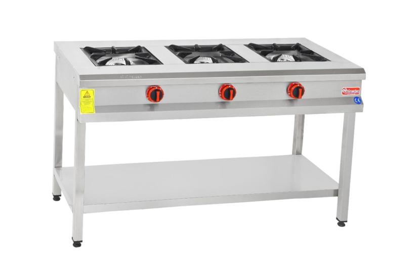 Himaksan 3 lü Taban Raflı Ocak Gazlı ve Lpg Li 130X50X85 Cm HMK-TBOG 1350 (HMK-TBOG 1350)