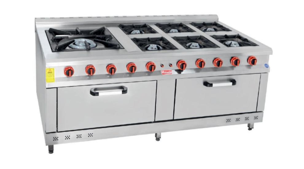 Himaksan 6 Lı Kuzine 6 Ocak 2 Fırın 60x60 Kazan Ocaklı Gazlı ve Lpg Li 200X100X85 Cm HMK-KZG 2016 (HMK-KZG 2016)