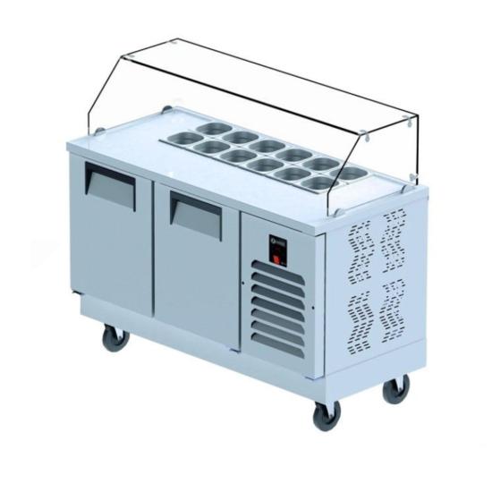 Iceinox 4 Kapılı Hazırlık Buzdolabı 250x70x130 cm FTS 650 CR (FTS 650 CR)