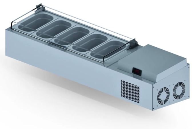 Iceinox Set Üstü Saladbar 6 Küvetli 150x34x30 cm VTP 150 PL (VTP 150 PL)