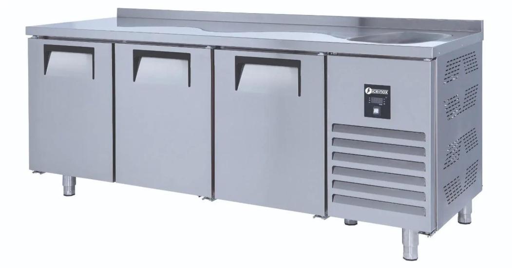 İceinox Tezgah Tip Evyeli 3 Kapılı Buzdolabı CTS 440 CR-S (CTS 440 CR-S)