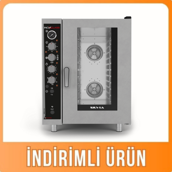 İnoxclass 7 Tepsili Konveksiyonlu Fırın Gazlı 7 x GN 1/1 Silvia S07EG (S07EG)