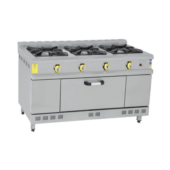 İnoxmaster 3 Lü Kuzine Gazlı ve Lpg Li 150x60x85 Cm İMR-KOG-1560 (İMR-KOG-1560)