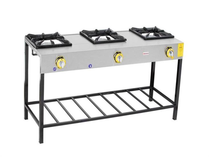 İnoxmaster 3 Lü Lokanta Ocağı Yüksek Ayak Gazlı ve Lpg Li 139x45x70 Cm İMR-LKY-3 (İMR-LKY-3)