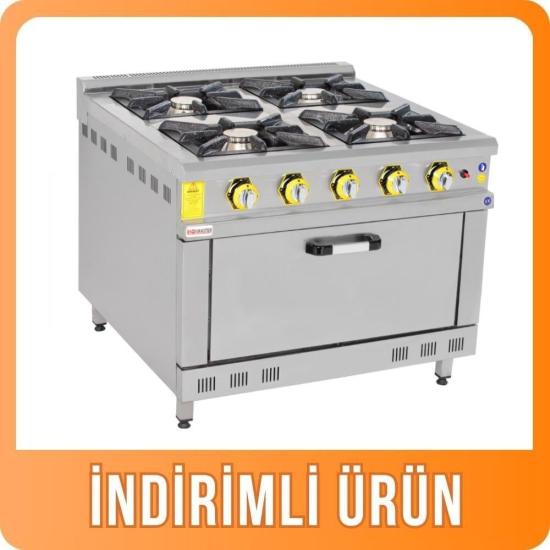 İnoxmaster 4 Lü Kuzine Gazlı ve Lpg Li 80x80x85 Cm İMR-KOG-8080 (İMR-KOG-8080)