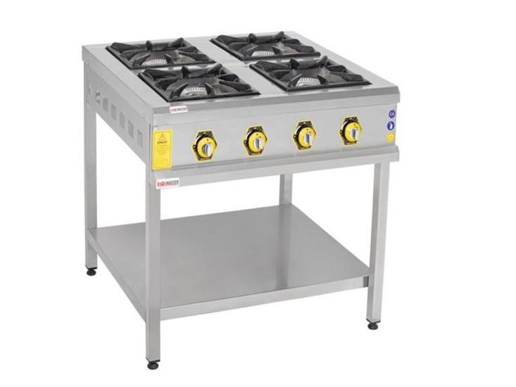 İnoxmaster 4 Lü Taban Raflı Ocak Gazlı ve Lpg Li 90x90x85 Cm İMR-TBOG-9090 (İMR-TBOG-9090)