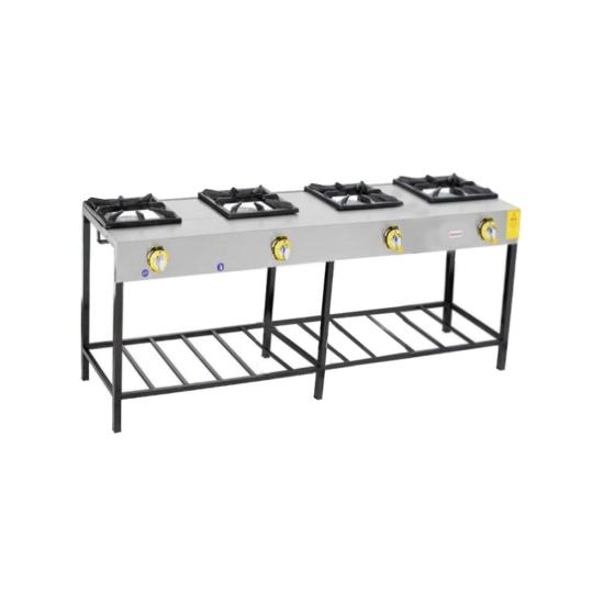 İnoxmaster 4 Lü Lokanta Ocağı Yüksek Ayak Gazlı ve Lpg Li 192x45x70 Cm İMR-LKY-4 (İMR-LKY-4)