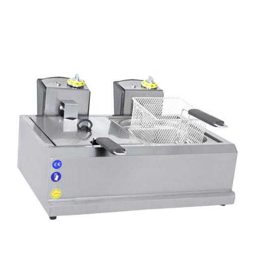 İnoxmaster Elektrikli Fritöz 5+5 Litre 42x50x20 cm İMR-FE-5+5 (İMR-FE-5+5)