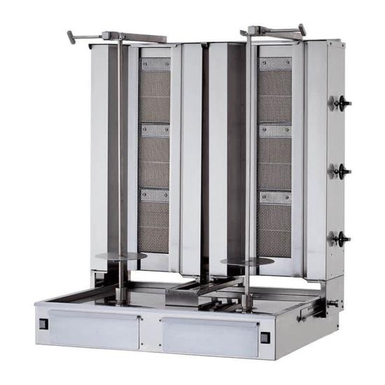 Kalitegaz 3+3 Gözlü Alttan Motorlu Döner Ocağı Gazlı İkiz Model KLG 153-T (KLG 153-T)
