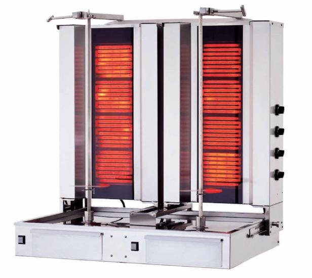 Kalitegaz 4+4 Gözlü Elektrikli Alttan Motorlu İkiz Model Döner Ocağı KLG171T (KLG171T)