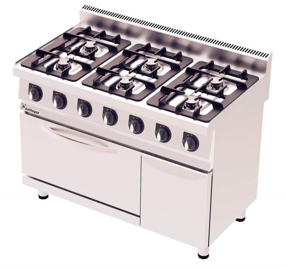 Kalitegaz 6’ Lı Gazlı Kuzine Fırını Elektrikli 120x70x90 Cm CO1270G Rinnova (CO1270GE)