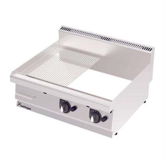 Kalitegaz Gazlı Pleyt Izgara Yarı Oluklu Yarı Düz Yüzey 90x70x29 Cm GS9070GC (GS9070GC)