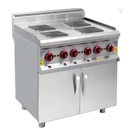 CSA 4 lü Elektrikli Ocak Alt Dolaplı 100x100x85 cm KRCS.DKZE.1010.CE (KRCS.DKZE.1010.CE)