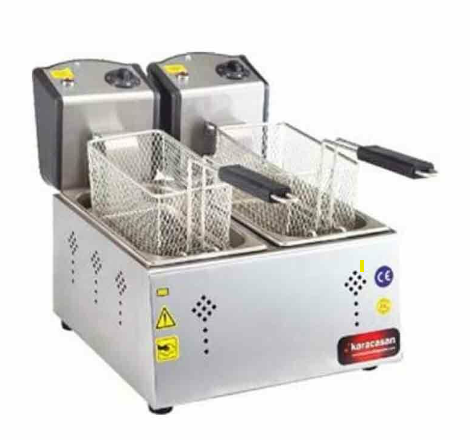 CSA Elektrikli Ekonomik Fritöz 5+5 Litre 56x36x20 cm KRCS.EFE.55 (KRCS.EFE.55)