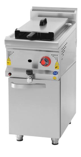 CSA Gazlı Fritöz 22 Litre Alt Dolaplı 40x90x85 cm Ce Belgeli KRCS.DFG.490 (KRCS.DFG.490)