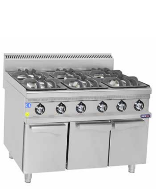 Mayapaz 6’lı Gazlı Ocak Alt Dolaplı 120x90x85 M-DOG 1290 (M-DOG 1290)